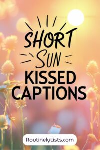 Sun kissed captions and short quotes for Instagram