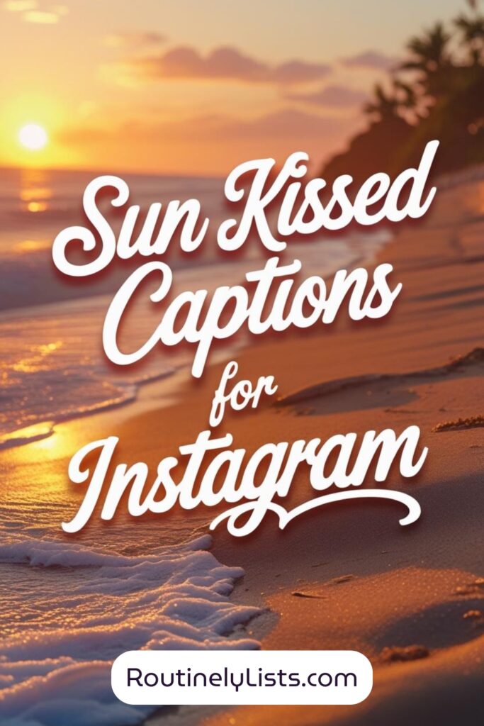 Sun kissed captions and short quotes for Instagram
