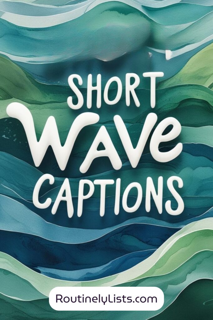 Wave captions and short quotes for Instagram