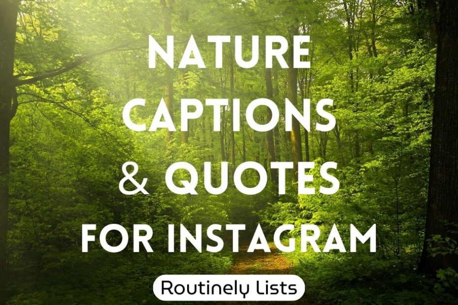 Nature captions and short quotes for Instagram