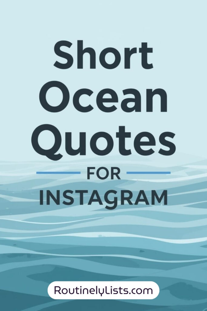 Ocean captions and short quotes for Instagram