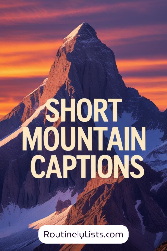 Mountain captions and short quotes for Instagram