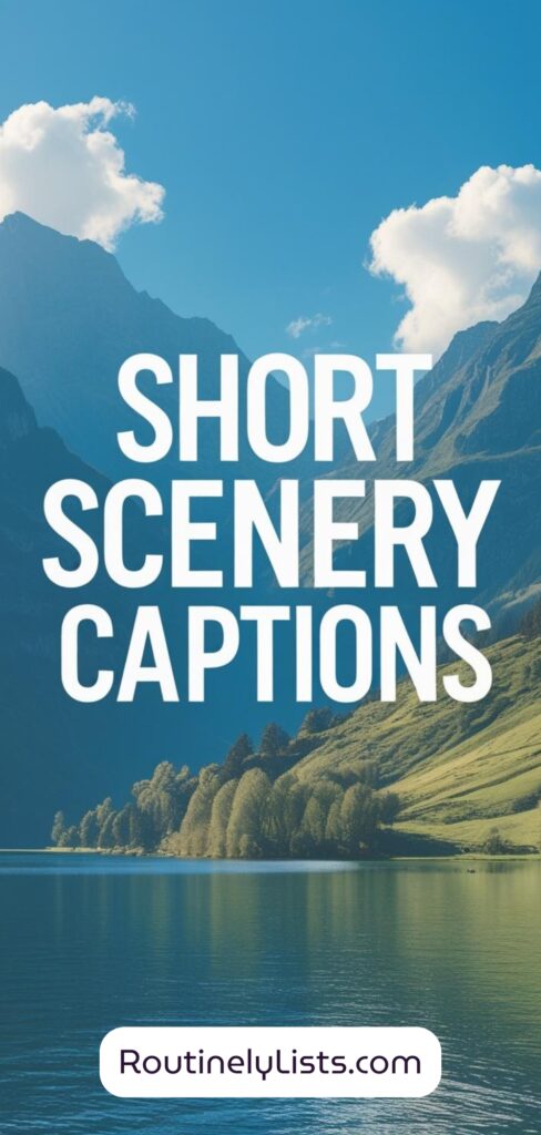 Scenery captions and short quotes for Instagram
