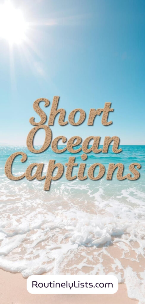 Ocean captions and short quotes for Instagram