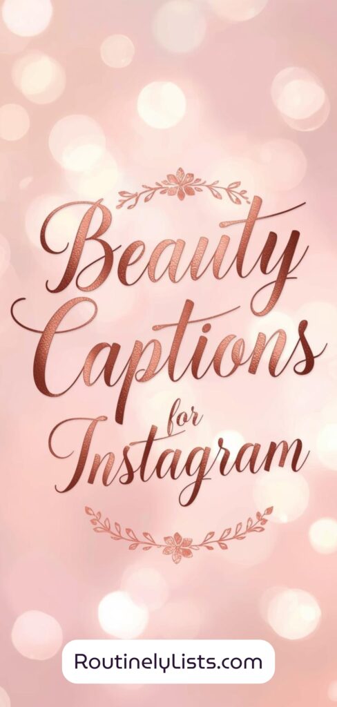 Beauty captions and short quotes for Instagram