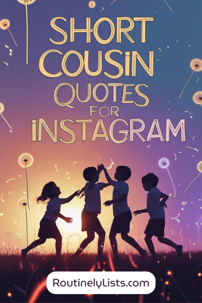 Cousin captions and short quotes for Instagram