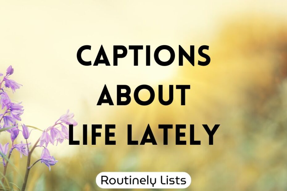 Captions about life lately