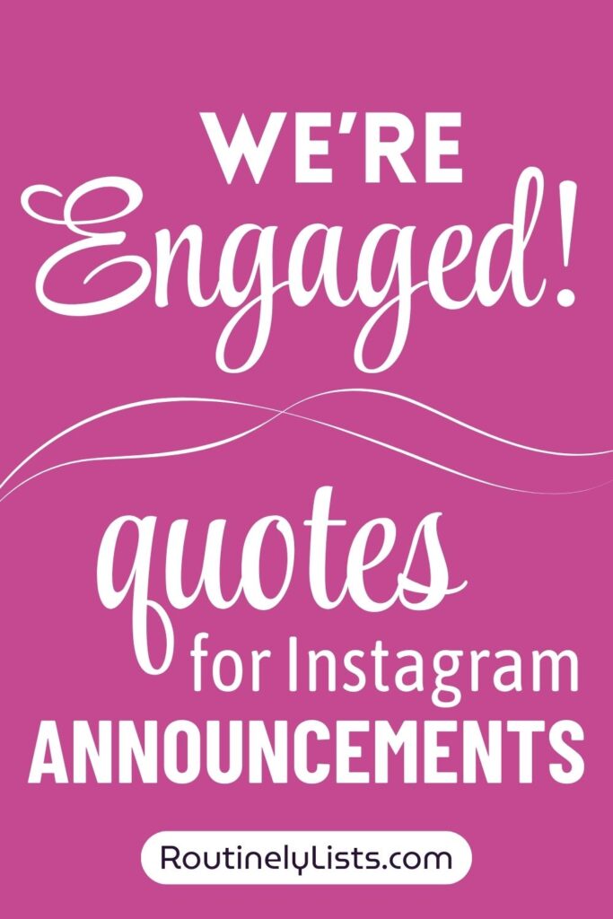 Short Engagement announcement quotes