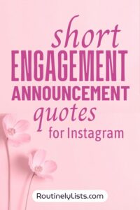 Short Engagement announcement quotes